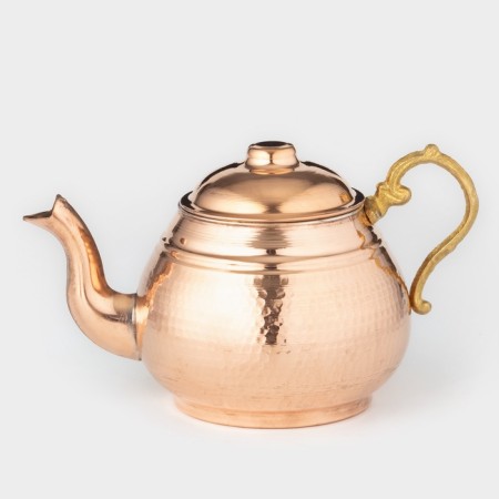 A set of copper teapots, 1.5 l/800 ml, brass pen, chasing, 1 variety-1