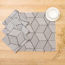 A set of decorative napkins of the share 40x40cm 4pcs, white trend, 100% PE