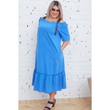 Female dress, size 64, blue color