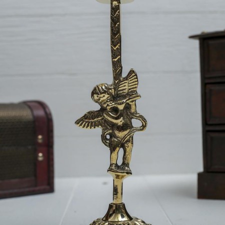 Climb "Angel" per 1 candle, brass 9x9x24 cm-3