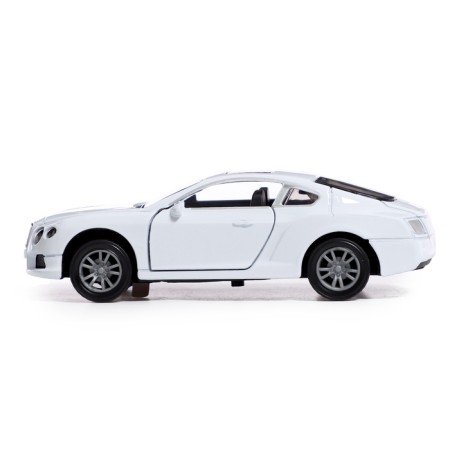 Metal “coupe”, inertia, 1:32, doors open, light and sound effects, white color-1