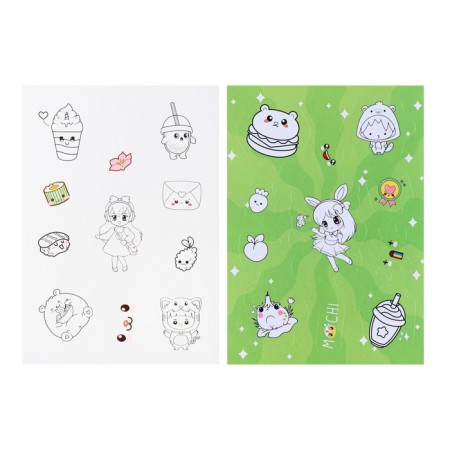 A set of stickers-paint "anime" pink, 3 sheets, a5-1
