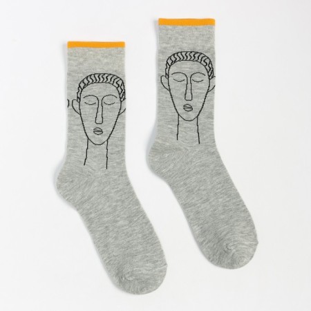 Socks, gray color, size 23-25-1