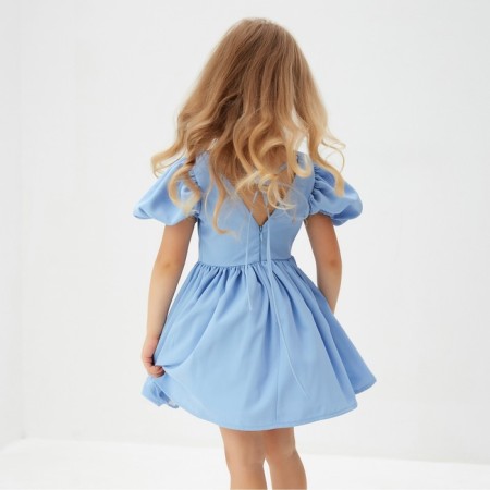 Платье нарядное детское MINAKU: PartyDress, цвет голубой, рост 98 см-6