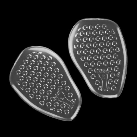 Half -slips for shoes, with a tread, silicone, 9.5 × 6.3 cm, pair, color transparent-2