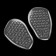 Half -slips for shoes, with a tread, silicone, 9.5 × 6.3 cm, pair, color transparent
