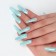 Poaring Faluses, 12 pcs, with adhesive plates, ballerina shape, blue
