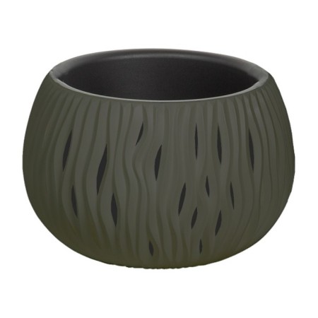 Kashpo for flowers, 2.3 l, gray color, 2 objects, Sandy Bowl