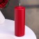 Candle - cylinder, 5x15 cm, lacquered burgundy, 14 hours