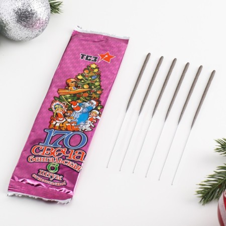 Bengal lights, 17 cm, 6 pieces, 30 seconds