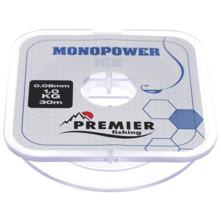 Premier Fishing Monopower Ice, diameter 0.08 mm, test 1 kg, 30 m, nylon, transparent