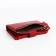 Women's wallet on the button, red color