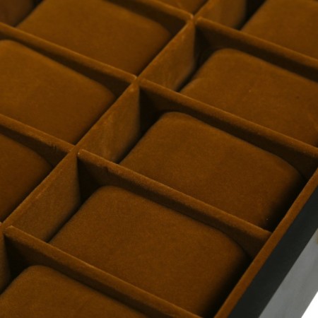 Casket Wood for watches 10 departments "Black matte" 8x26x20 cm-2