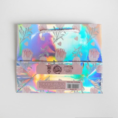 Gift holographic package, packaging, “Happy”, 15 x 12 x 5.5 cm-3