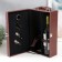 Casket wood for 2 bottles "gentleman" brown 35.5x20x11.5 cm