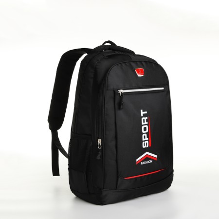 Youth backpack with lightning, 4 pockets, black/red color-2