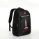 Youth backpack with lightning, 4 pockets, black/red color
