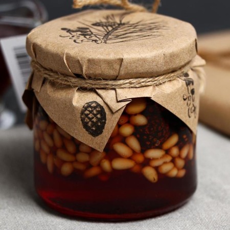 Jam "taiga cache" from a pine cone with cedar nut, 240 g-1