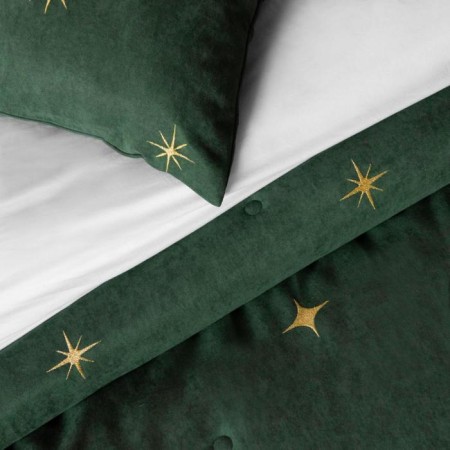 Cover with pillowcases "Belli", size 160x220 cm, emerald color-3
