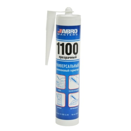 Silicone sealant 1100 Abro Masters is transparent, 280 ml, SS-1100-CL