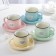 Coffee pair of ceramic “Cozy house”, 2 items: a cup 180 ml, a saucer d = 12.5 cm, color mix