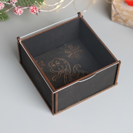 New Year's box "Snake in snowflakes" 6x12x12 cm-2