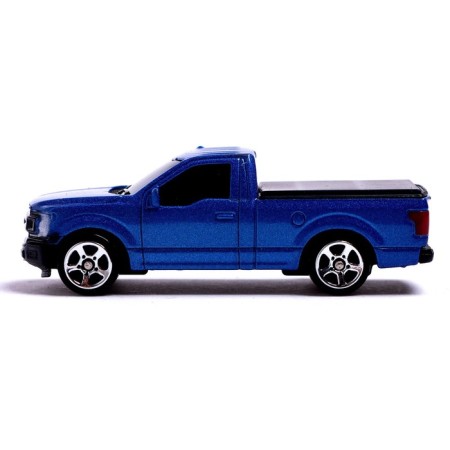 Metal machine Ford F-150, 1:64, blue color-1