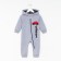 Overalls for a boy, gray color, height 80 cm