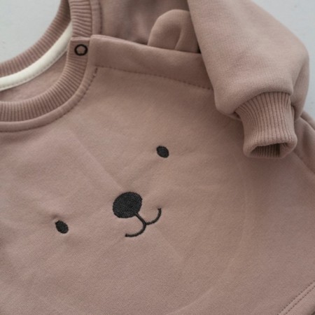 Kinderlitto Piccolino-3 kit, 2 subjects: hoodies, pants, height 68-74 cm, beige color-3