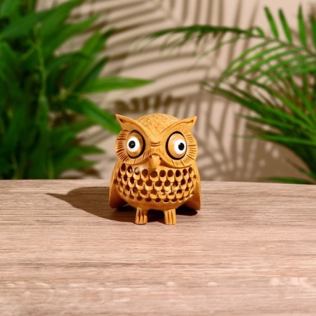 Souvenir "owl" tree Kadam 8x7x6 cm-2