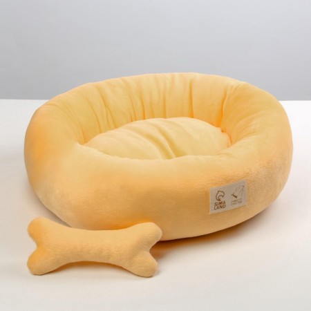 A bed with a bone, 45x35x11 cm, peach-1