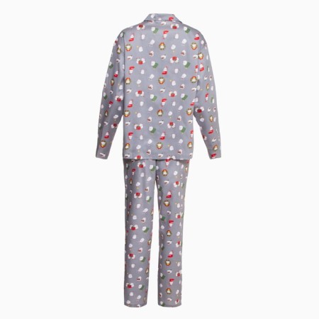 Pajama New Year's Women's kaftan bunny, gray color, size 40-42-15