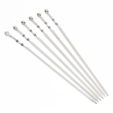 A set of skewers for barbecue 6 pcs, handle - ring, width - 1.2 cm, 60 cm