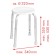 Stool with adjustable height, white color