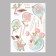 Stick plastic interior color "Flower balls with birds" 50x70 cm