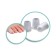 Backet for thumbs, silicone, 3 × 3 × 1.5 cm, steam, white color