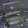 Organizer for storage "Mountains", with a lid, glass, with a mirror -bottom, 1 section, 14.5 × 8.5 × 6 cm, the color is transparent/copper