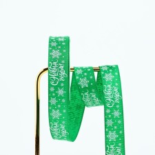 Decorative repression tape “Happy New Year!”, Green, 2 cm x 5 m, New Year