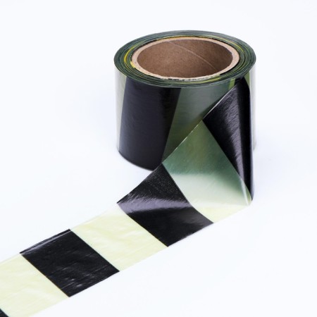 Fencing tape 100 m, black and yellow, width 7.5 cm, thickness 50 μm-1