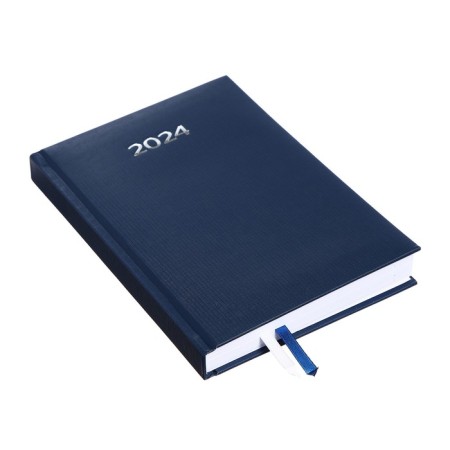 Dated diary 2024, A5, 176 sheets, Attomex.lancaster, Balakron cover, Lasse, Block 70 g/m2, blue-1