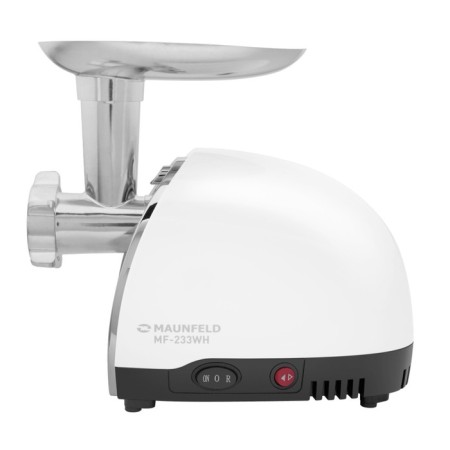 Maunfeld MF-233WH meat grinder, electric, 1360 watts, reverse, 5 nozzles, white-1