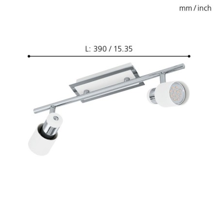 Davida 2x5W lamp LED Chrome 39x10cm-3