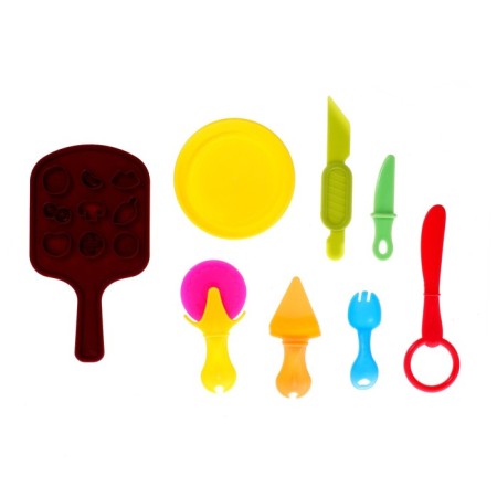 Set for playing with plasticine "Pizzeria", 4 jars with plasticine-8