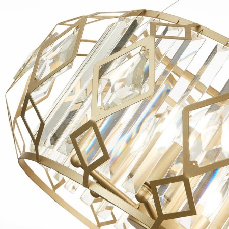 Suspended EVOLUCE lamp. Sle260203-06. Messina. 6x40 watts, E14, 54x54x66 cm, champagne color-4