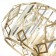 Suspended EVOLUCE lamp. Sle260203-06. Messina. 6x40 watts, E14, 54x54x66 cm, champagne color
