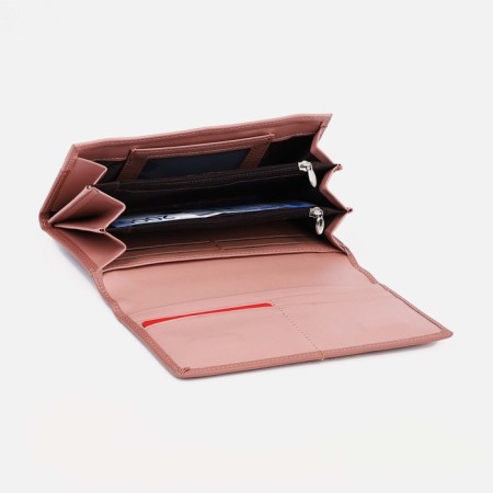 Women's wallet on magnets, pink color-2