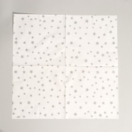 Paper “Stars” napkins, 33x33 cm, set 20 pcs., Silver color-1