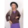Cardigan female, size 48, brown color