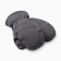 Winter children's mittens minku, gray color, 15cm
