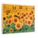 Carty clock is wall-mounted, interior "sunflowers", silent, 25 x 35 cm